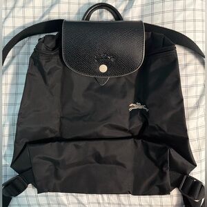 Lonchamp Le Pliage Medium Backpack in Black